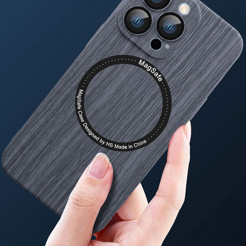 Wood Grain Magnetic Phone Case