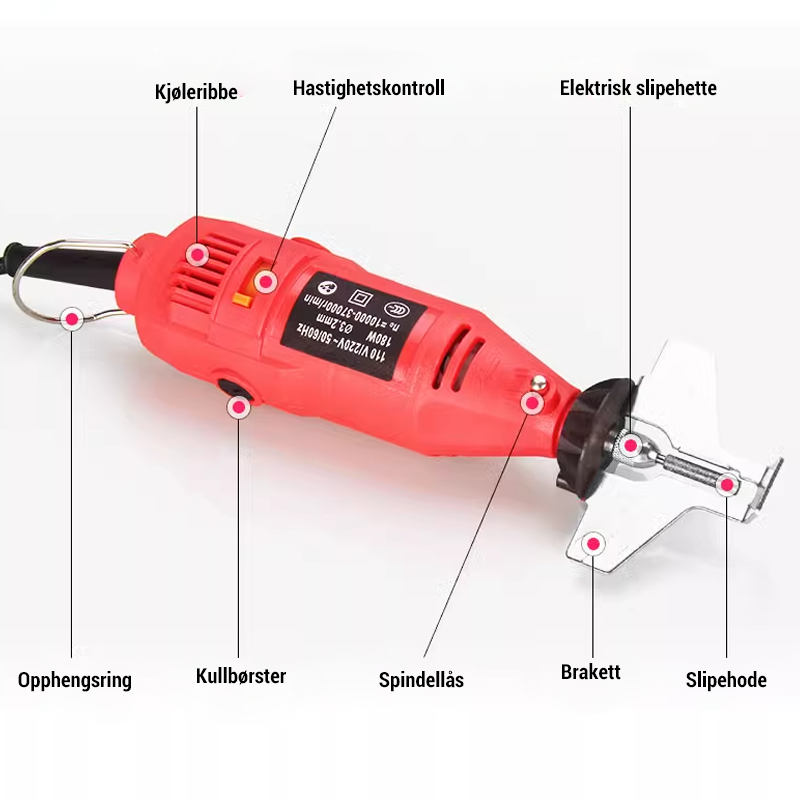 Kjedeslipesett For Motorsag/Electric chain grinder kit