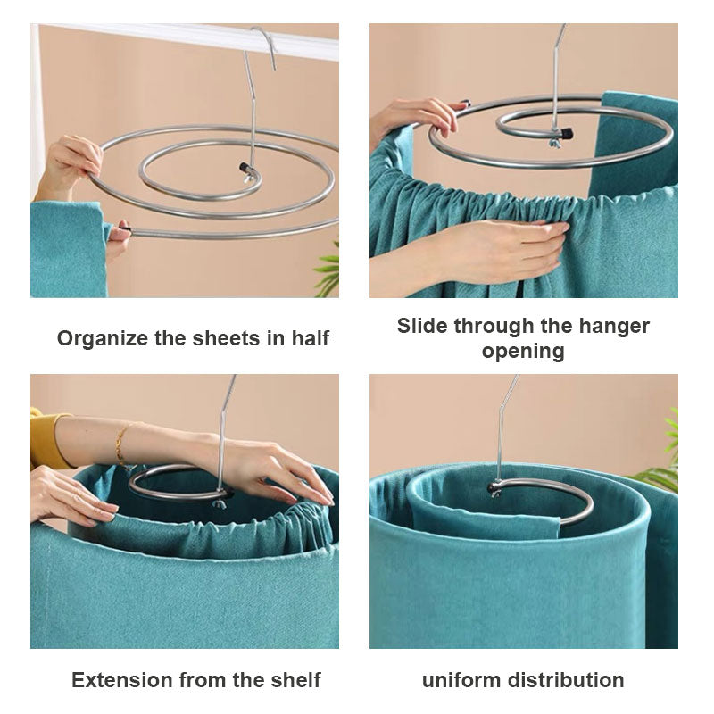 Quilt Drying Artifact - Spiral Clothes Hanger