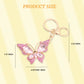 Colorful Diamond Hollow Butterfly Shape Keychain