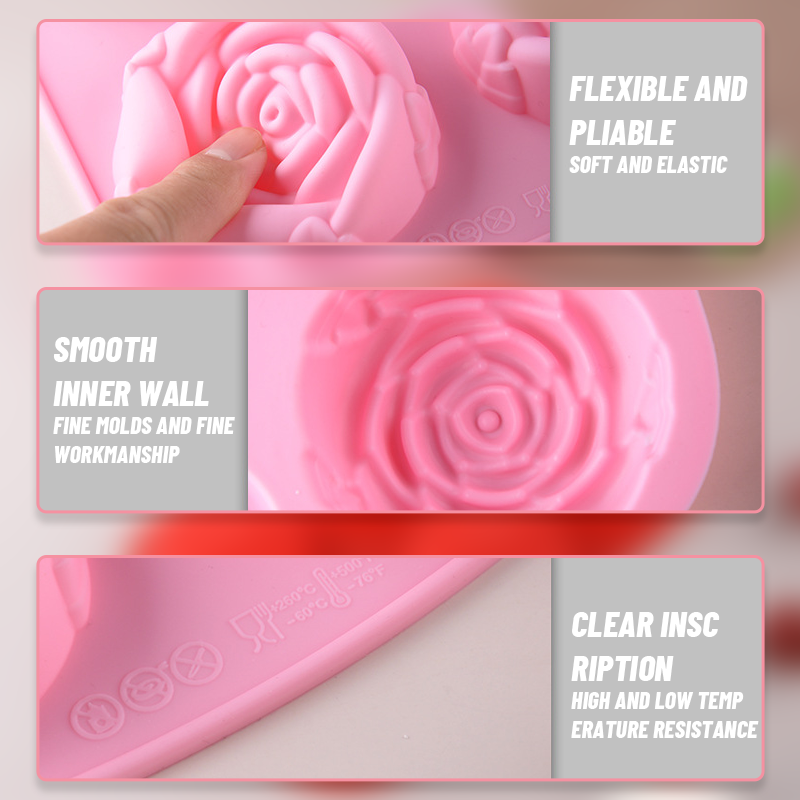 6 Rose Baking Molds