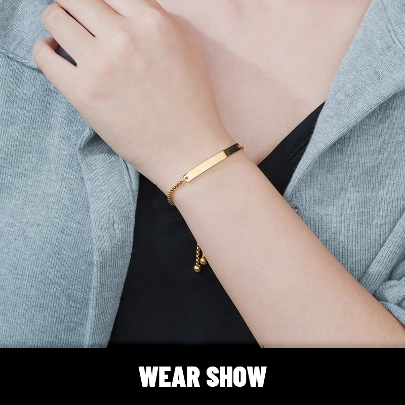 Stainless Steel Custom Slider Bracelet