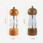 New Rubber Wood Transparent Pepper Grinder