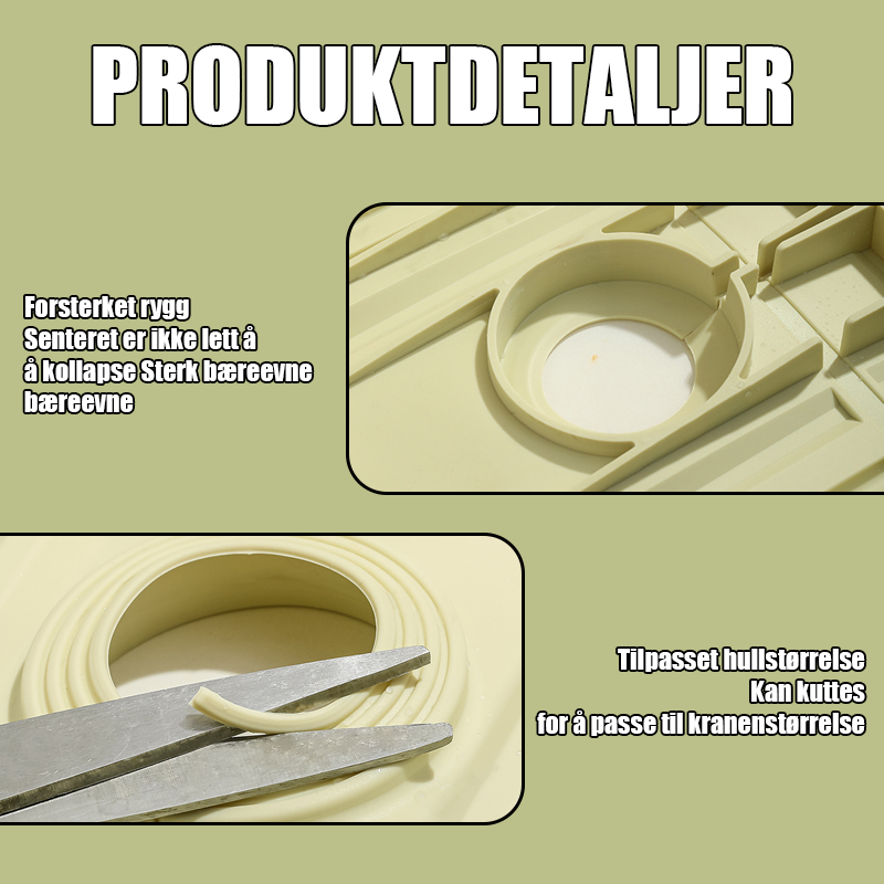 Kran Anti-Skli Dreneringspute/Faucet Silicone Drain Pad