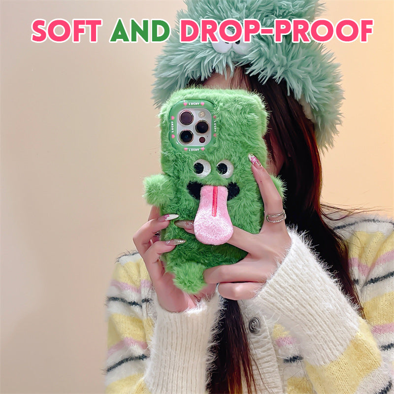 Plush Funny Tongue Sticking Out Phone Case