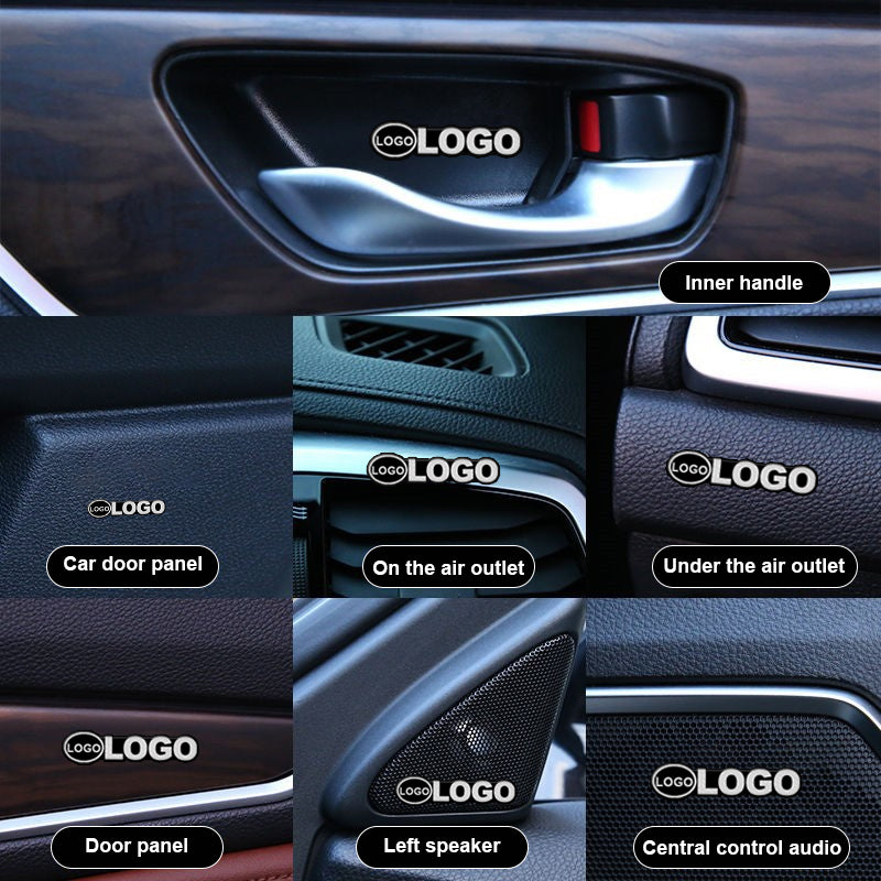Car Interior Metal Sticker(4PCS)