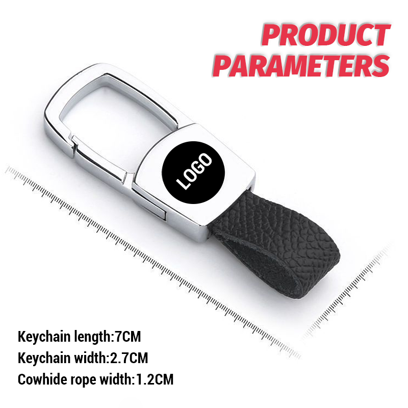 Metal Leather Keychain