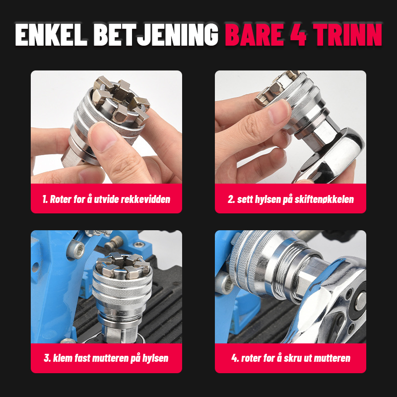 Universal Pipenøkkelsett/Universal socket head wrench set