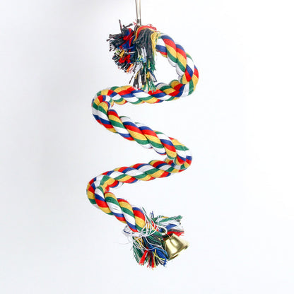 Parrot Cotton Rope Spiral Ladder
