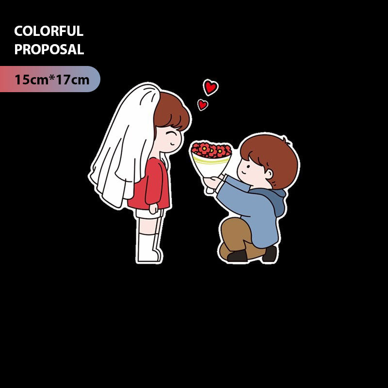 Car Reflective Door And Window Couple Stickers