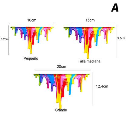 Pegatinas Decorativas De Pintura De Color Para Coche/Colorful fluid paint reflective car stickers