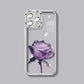 Purple Rose Transparent Phone Case