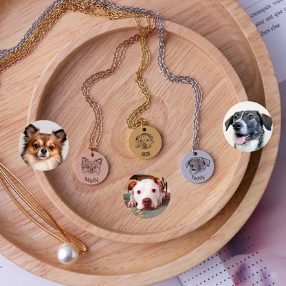 Custom Pet Portrait Necklace