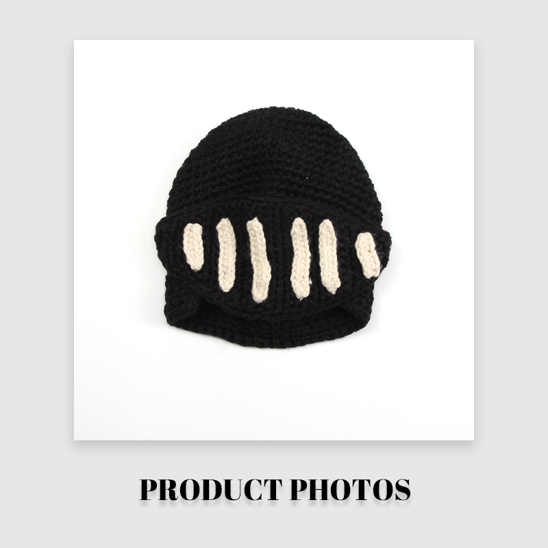 Handmade Knitted Knight Helmet Beanie