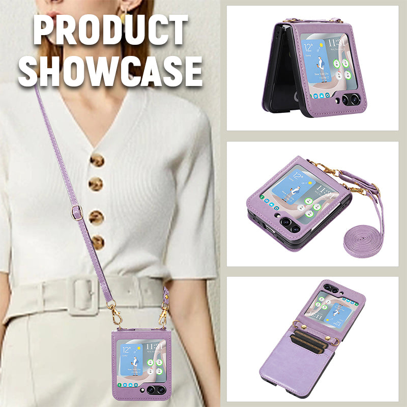 Samsung Z Flip Insert Card Crossbody Foldable Phone Case