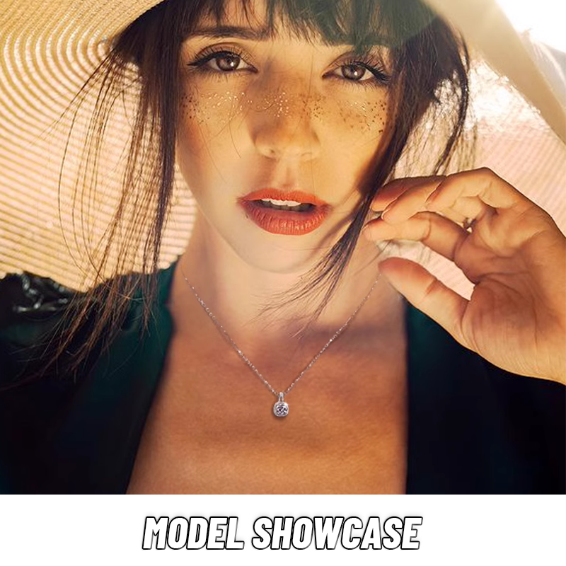 Moissanite Sunflower Pendan