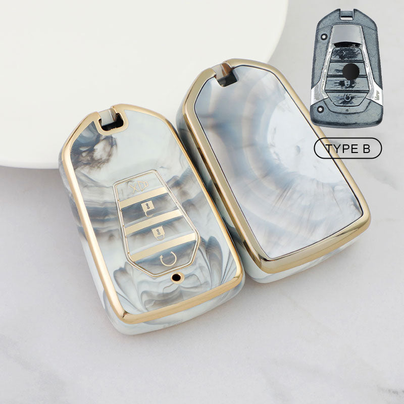 For Isuzu-Car Rhinestone Keychain Key Case