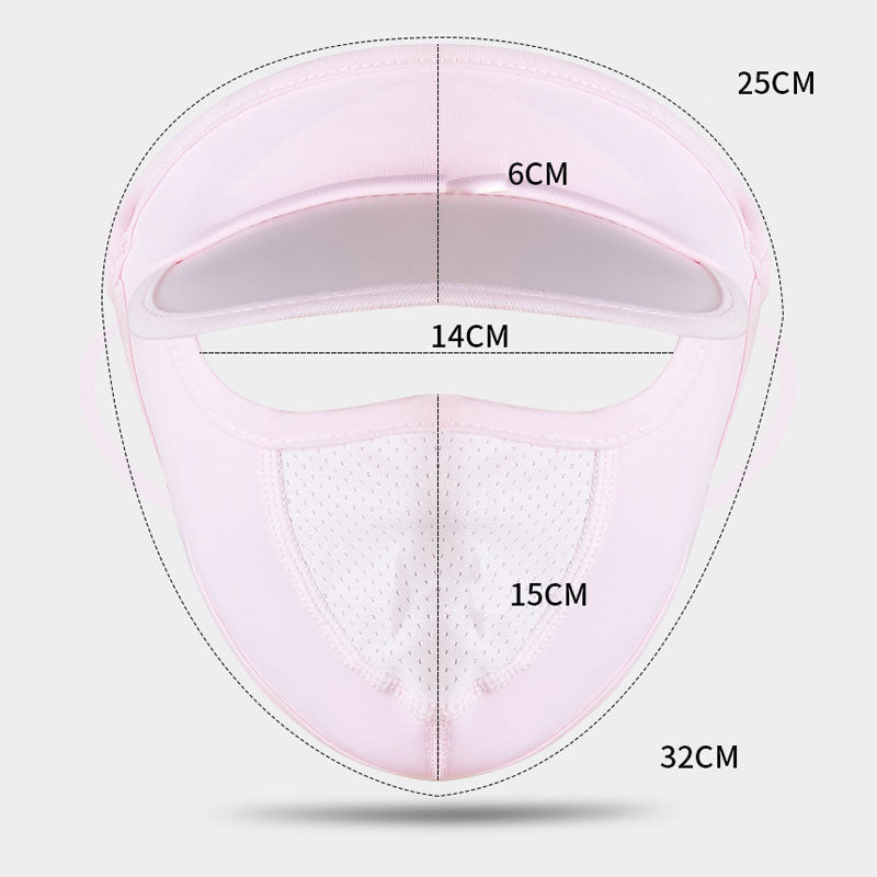 Sunscreen Mask With Brim Ice Silk Thin Sunshade Mask