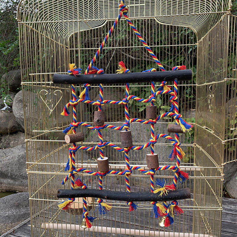 Parrot Log Colorful Rope Climbing Net Swing