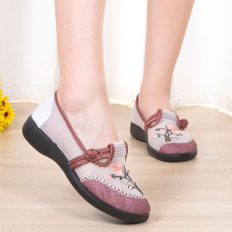 Embroidered Mesh Embroidered Shoes