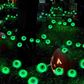 Halloween-Dekorationen - Gruselige Outdoor-Solar-Augenlichter / Spooky outdoor solar eye lights