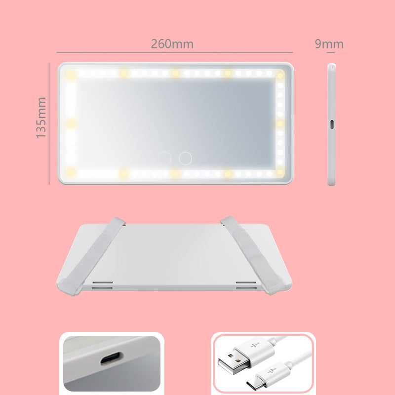 Car Sun Visor Illuminated Makeup Mirror