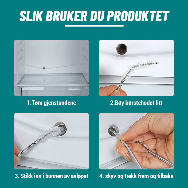 Kjøleskapstømmeskrape Og Rengjøringssett/refrigerator unclogger