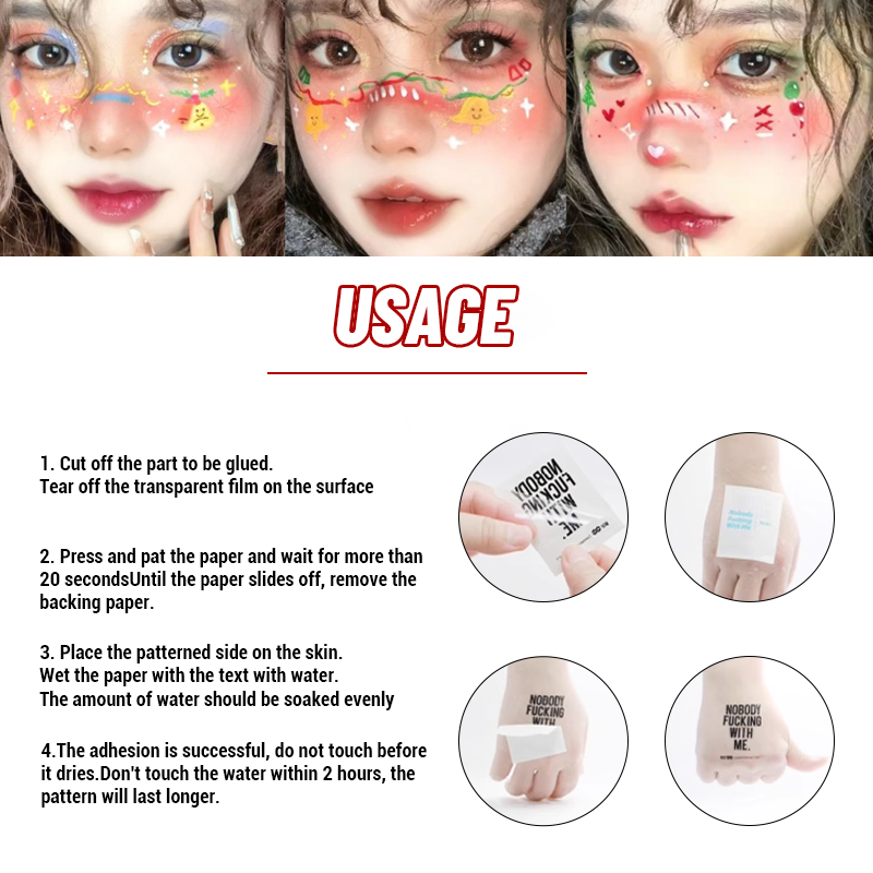 Christmas Makeup Tattoo Stickers