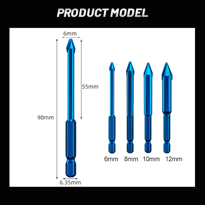 Super Hard Multifunctional Triangular Drill Bit