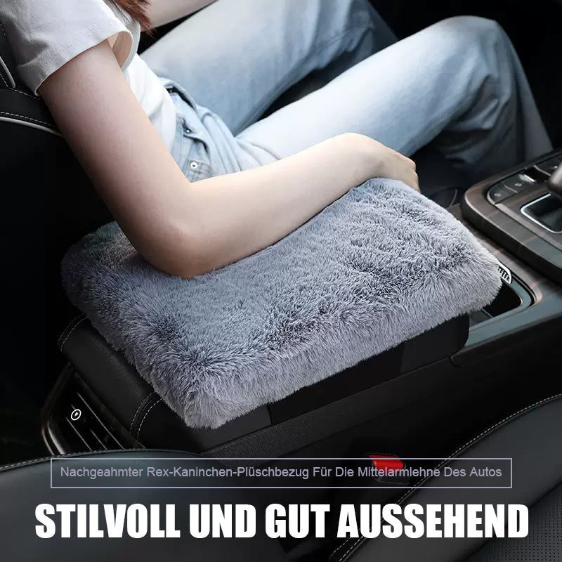 Nachgeahmter Rex-Kaninchen-Plüschbezug Für Die Mittelarmlehne Des Autos/Car Armrest Plush Cover