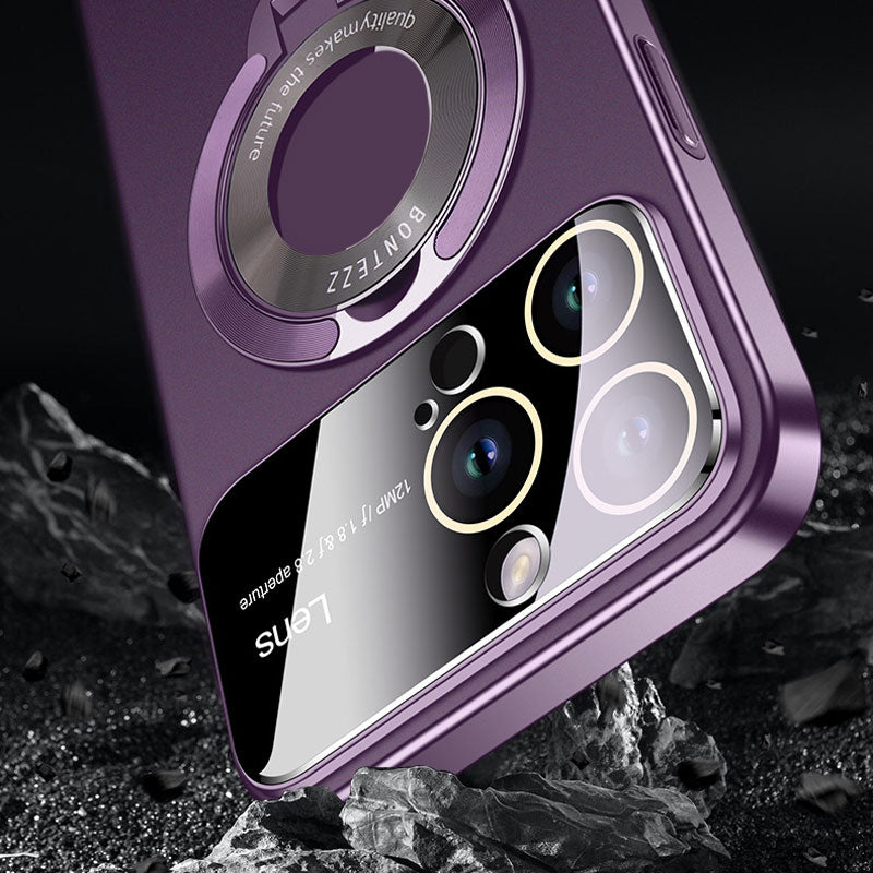 Invisible Bracket Large Window Magnetic Phone Case