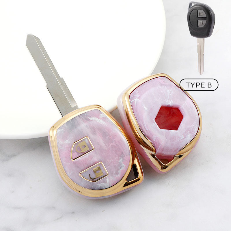 For Suzuki-Car Rhinestone Keychain Key Case