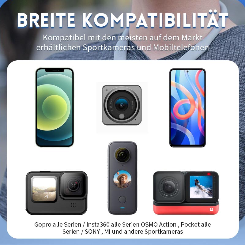 U-förmige Nackenhalterung für Sportkamera/U-shaped neck mount for sports camera