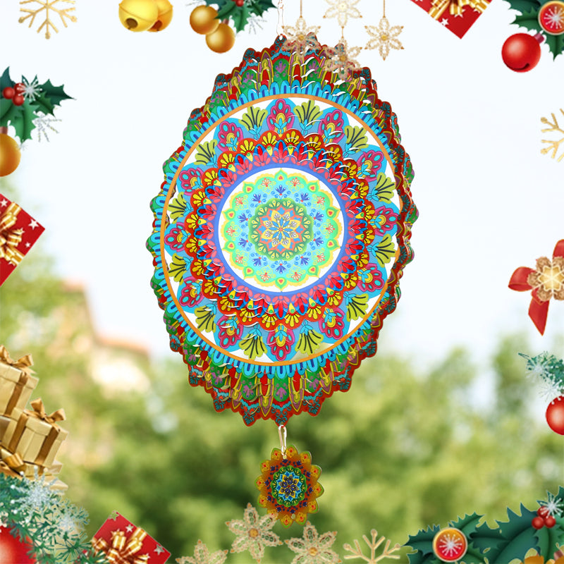 3D Rotating Colorful Wind Chimes