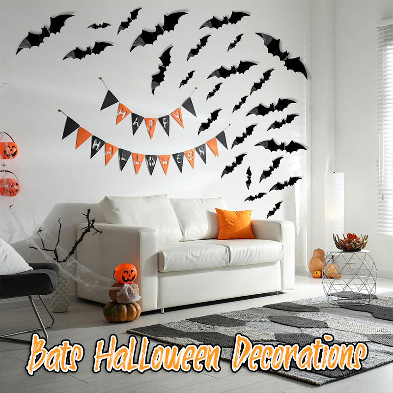Halloween 3D Bat Decoration Wall（12pcs）