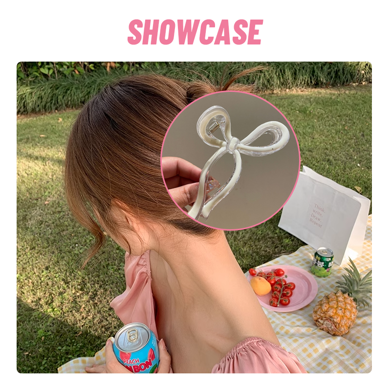 Colorful Metal Bow Cross Clip 🌈🎀