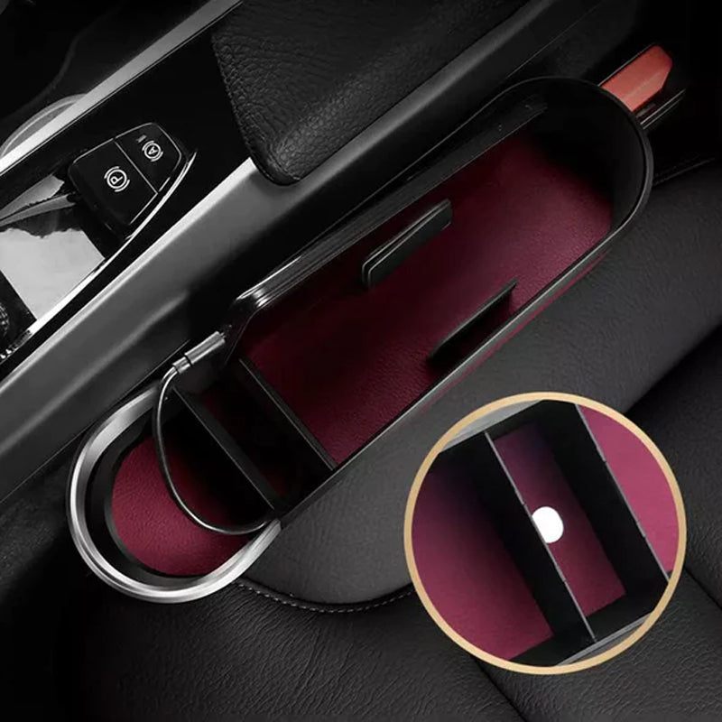 Car LOGO Stylish PU Leather Seat Gap Organizer