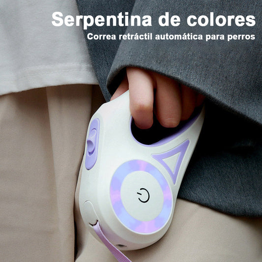 Correa retráctil automática para mascotas LED/Illuminated automatic retractable dog leash