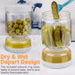 Pickle Container with Strainer and Fork