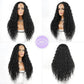 Black Middle Parted Small Curly Long Hair Wig