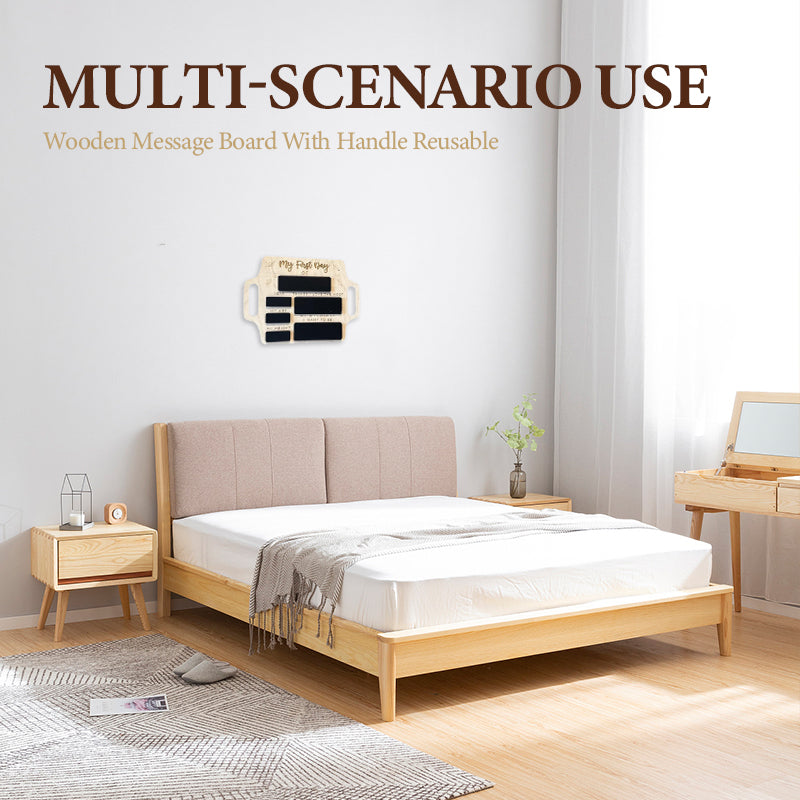 Wooden Message Board With Handle Reusable