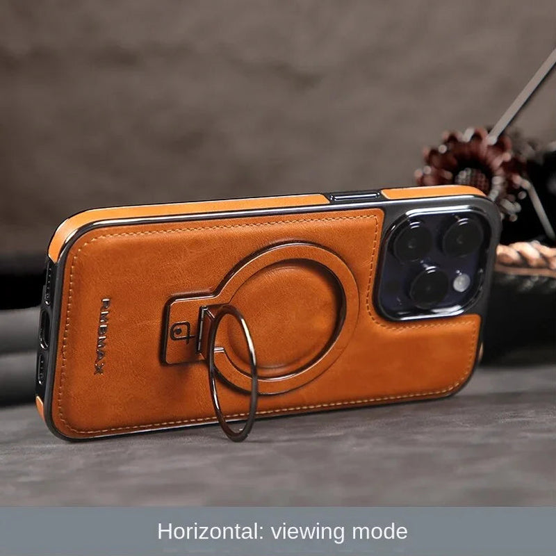 Leather Magnetic Holder Mobile Phone Case