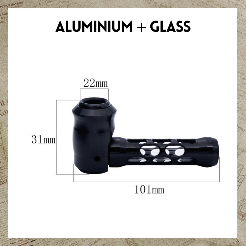 Exquisite Metal Hollowed-Out Tobacco Pipe