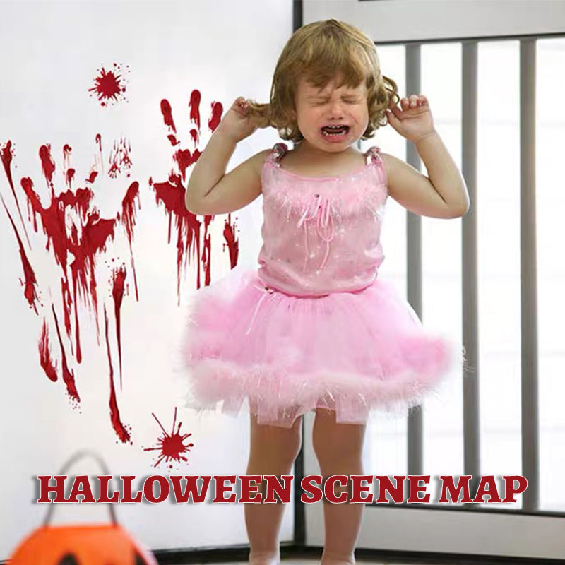 Halloween Bloody Handprint Sticker