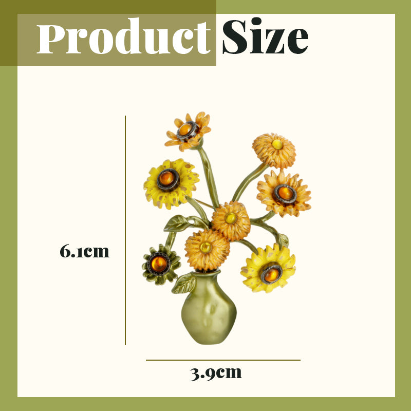 Sunflower Brooch