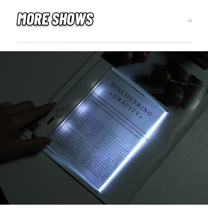 LED Flat-Panel Night Vision Reading Lamp