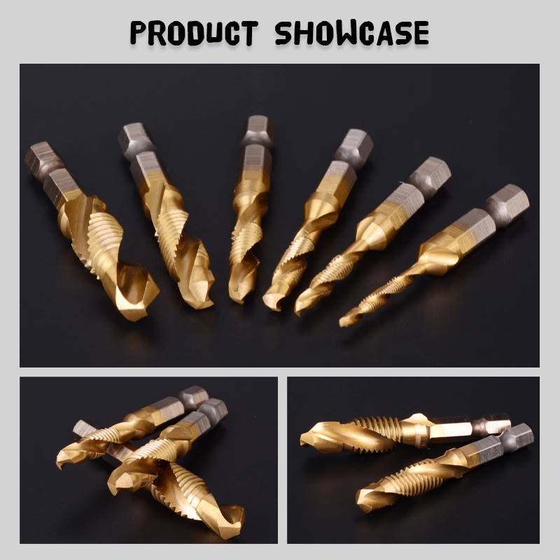 Tapping And Chamfering Integrated Hexagonal Shank Drill