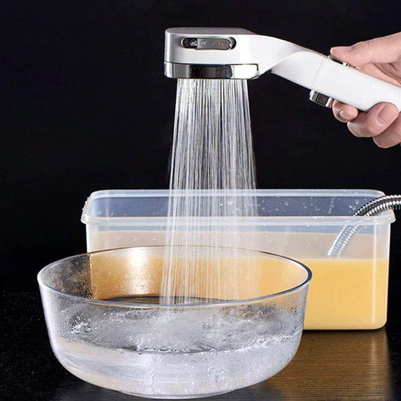 4-modus håndholdt trykkdusjhode med pausebryter/4-Mode Handheld Pressure Shower Head With Pause Switch