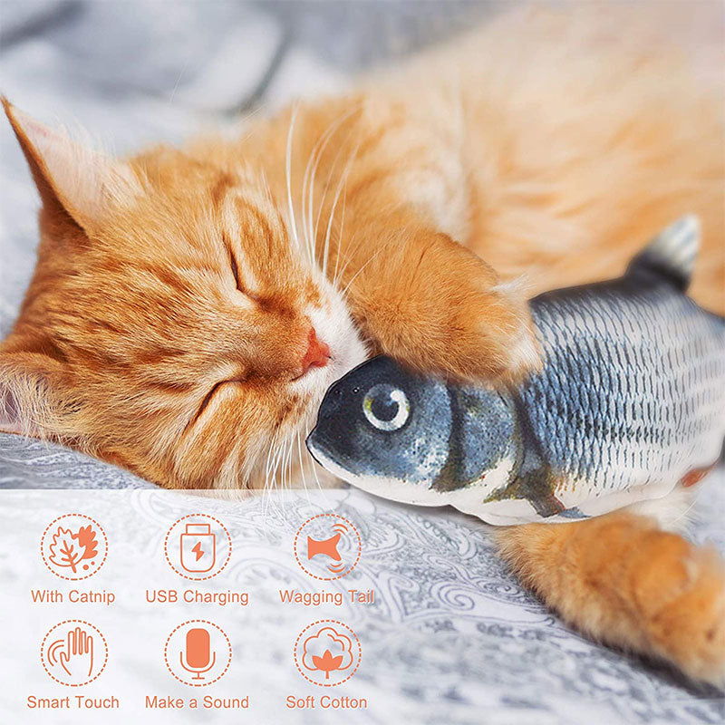 Electric Dancing Fish Cat Catnip Toy