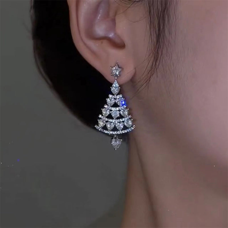 Pendientes creativos de árbol de Navidad./Christmas tree earrings